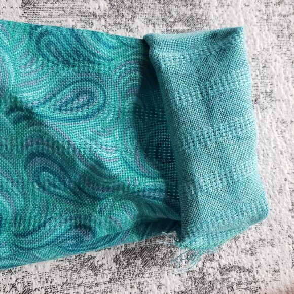 Hand made Vintage Bright Blue Paisley Blouse Top - Picture 13 of 13